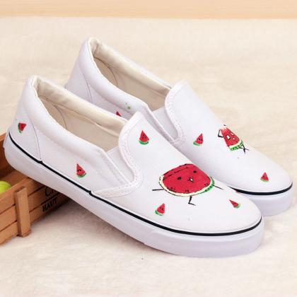 Playful Dance Watermelon Canvas Shoes